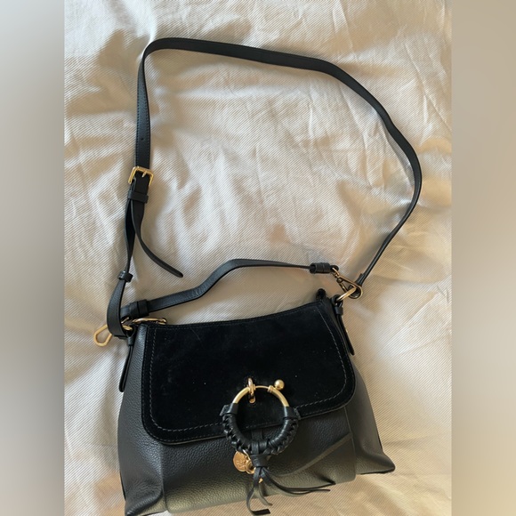 See by Chloe small Joan bag, black leather and suede. Pristine, only used once - Picture 2 of 9